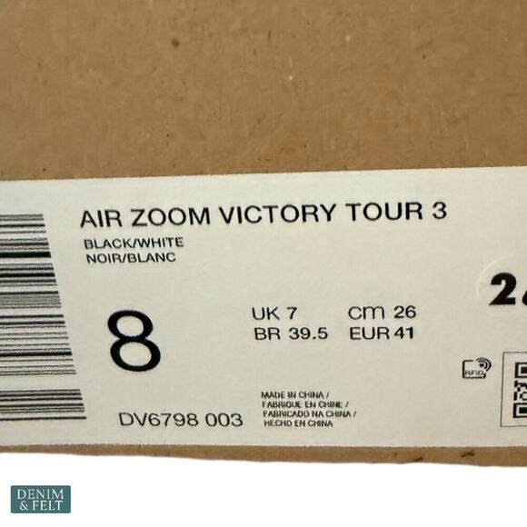 Nike Air Zoom Victory Tour 3 Golf Shoes Black White Leather Spiked Grip NEW~NIB! - Picture 16 of 16